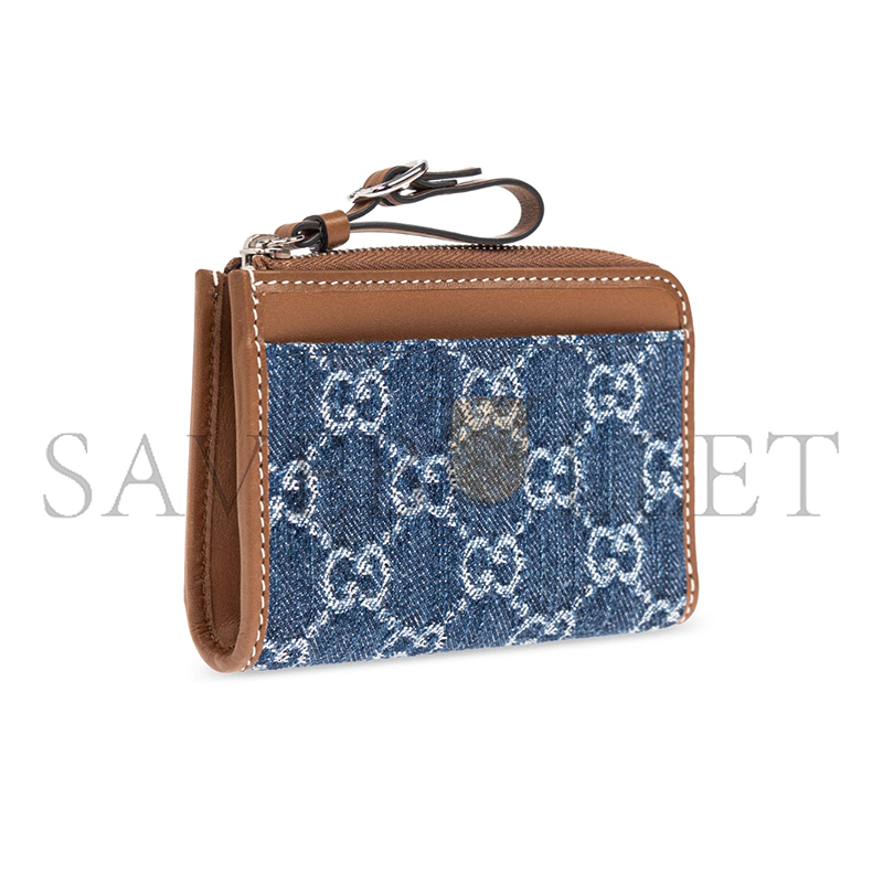 GUCCI GG EMBLEM ZIP CARD CASE 821804 (13*8.5*3cm)